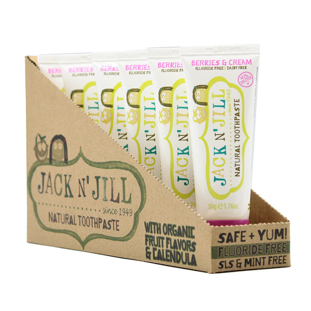 Jack N Jill Natural Toothpaste, Berries And Cream, 6 Ea